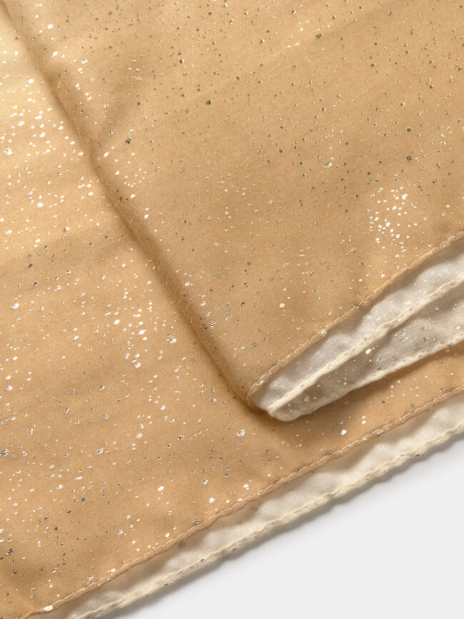 PAÑUELO DETALLE LUREX Camel Claro