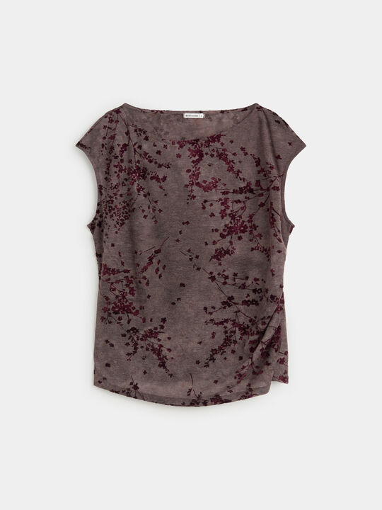 CAMISETA LANOSO FLOCK ASIM&Eacute;TRICA Berenjena image number null