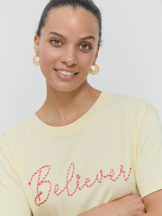 CAMISETA POSICIONAL CUERDA Amarillo Pastel