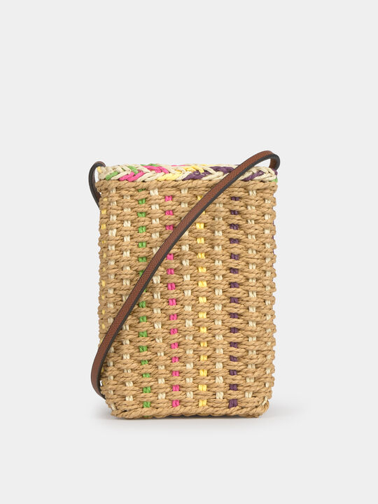 BOLSO BOMBONERA RAFFIA Marron image number null
