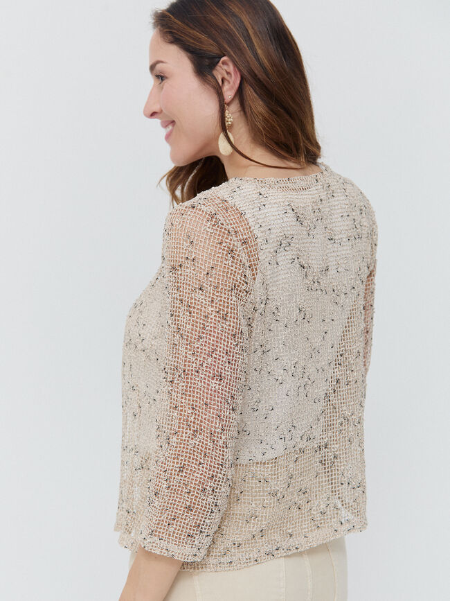 CHAQUETA REJILLA Crudo