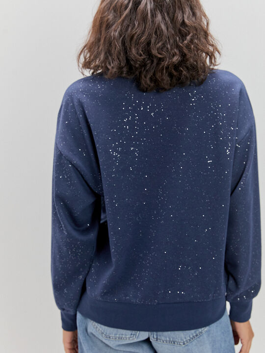 SUDADERA PURPURINA Azul Marino image number null