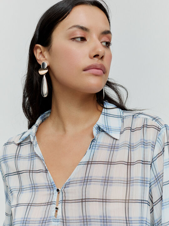 camisa cuadros Blanco Optico image number null