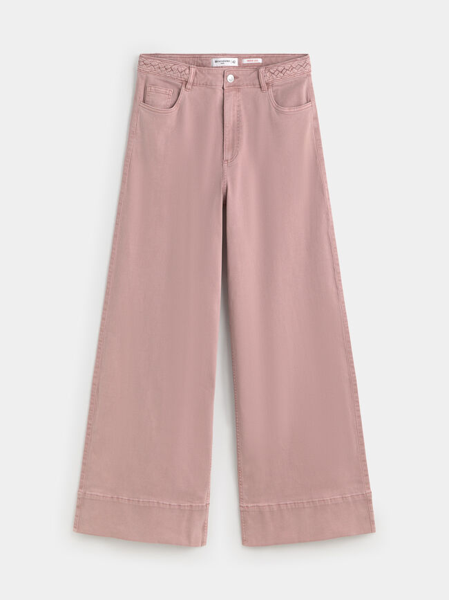 SUPER WIDE LEG TRENZA Rosa