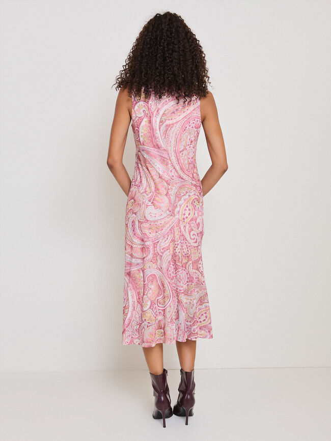 VESTIDO TUL ESTAMPADO Rosa Colorete