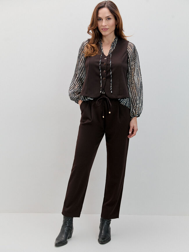 PANTALON LAZADA Marron chocolat