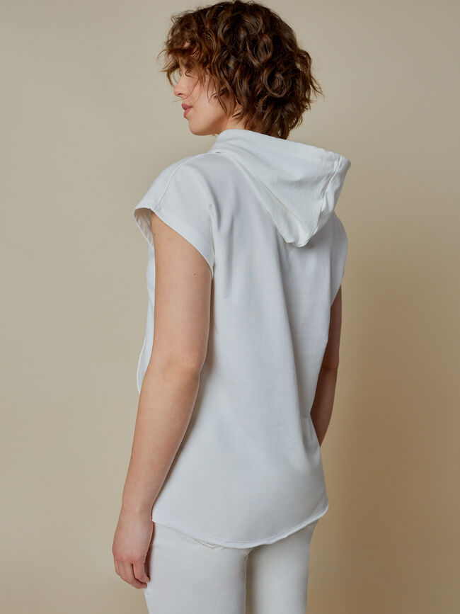 Sudadera manga corta Blanco Optico
