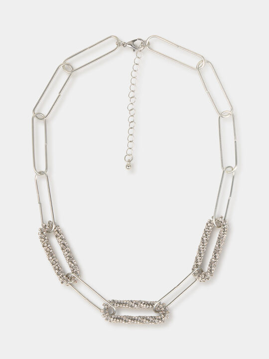 COLLAR MEDIO ESLABONES Plata image number null