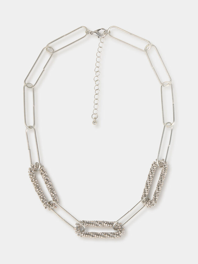 COLLAR MEDIO ESLABONES Plata