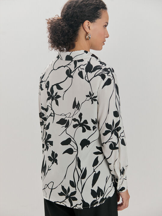 CAMISA SATINADA Blanco Hueso image number null