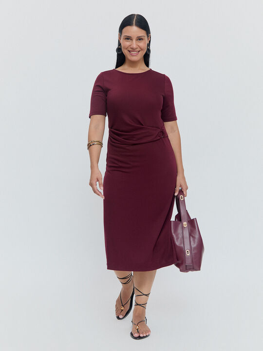 VESTIDO ANILLA Vino image number null