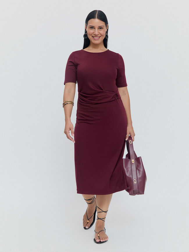 VESTIDO ANILLA Vino