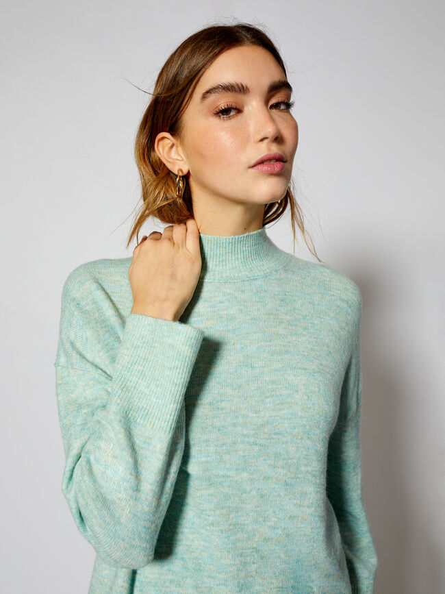 jersey cuello cisne Verde Agua Clar
