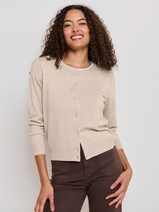 CARDIGAN BASICO Beige image number null