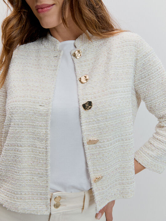 CHAQUETA TWEED C/MAO Crudo image number null