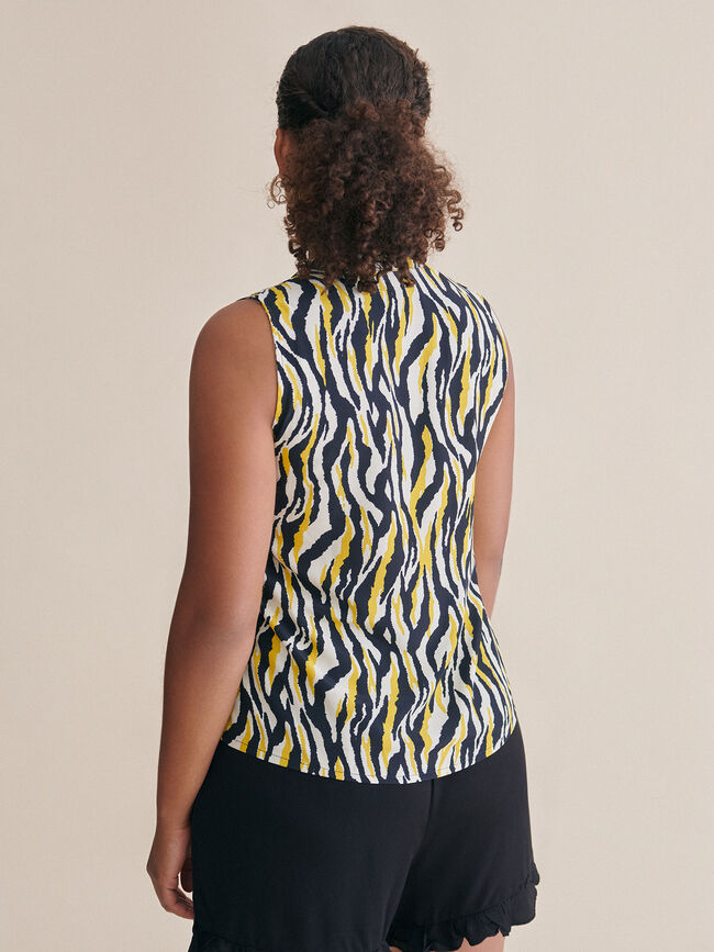 Blusa estampado zebra Crudo