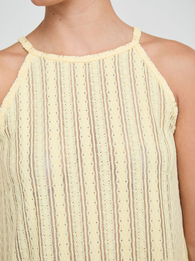 TOP HALTER JACQUARD lemon pie