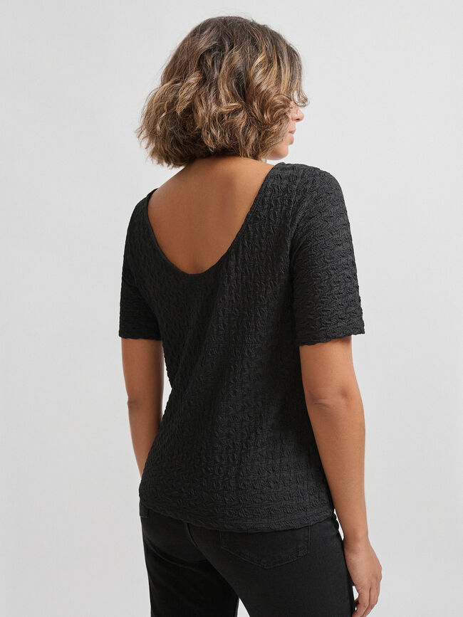 CAMISETA TEXTURA Negro