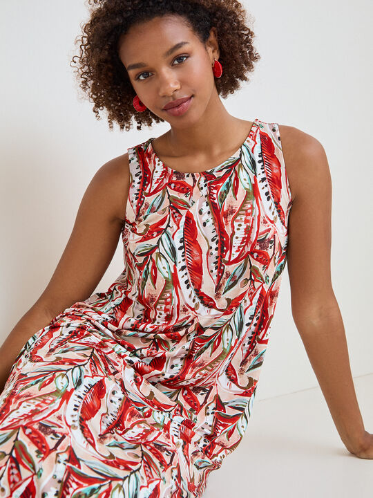 VESTIDO DTY ESTAMPADO JUNIO Rojo image number null