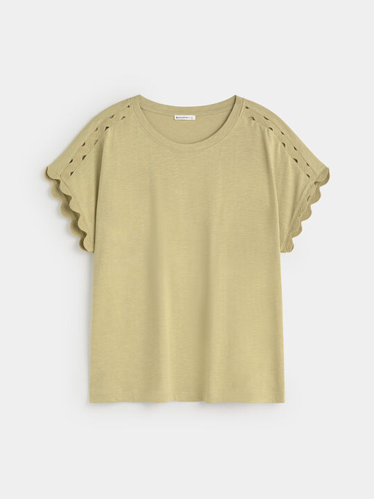 CAMISETA ONDULINA Verde salvia image number null