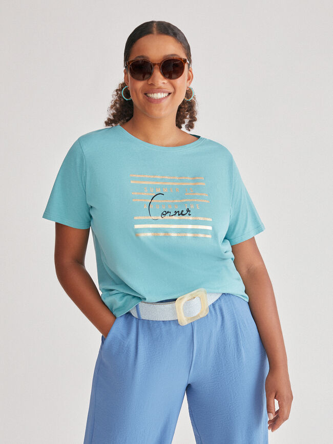 CAMISETA M/C SUMMER POSI Vintage Blue