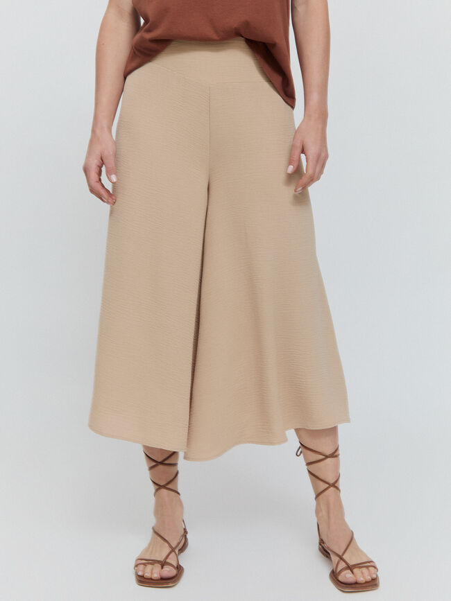 PANTALON ANCHO FLUIDO Camel