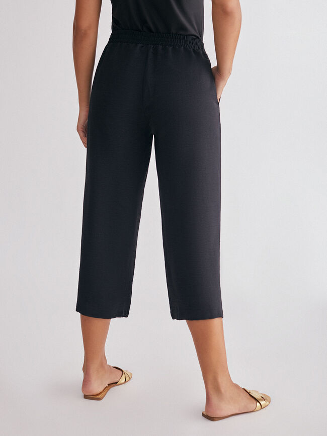 Pantalón culotte fluido Negro