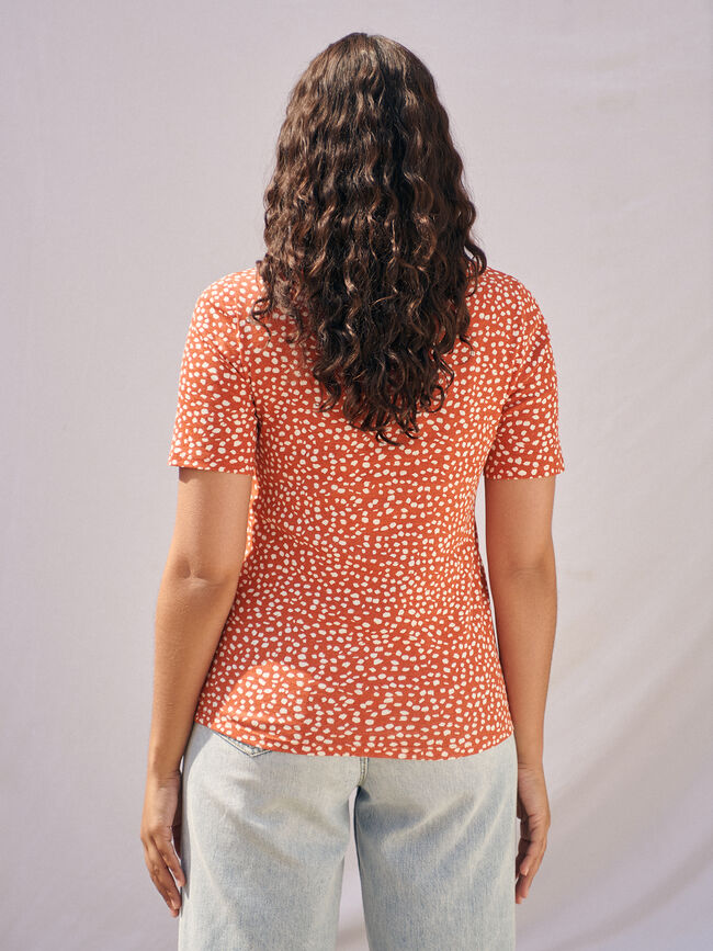 Camiseta estampada detalle botones Estampado 4