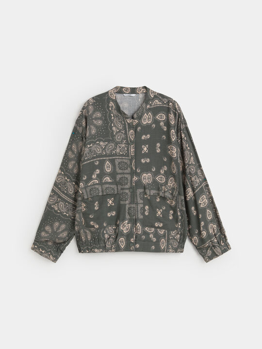 BOMBER ESTAMPADO ANIMAL Crudo image number null