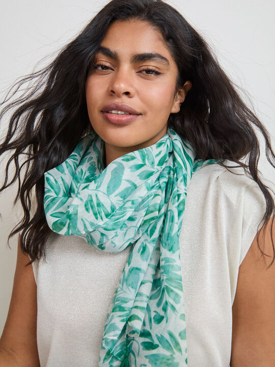 PA&Ntilde;UELO ESTAMPADO HOJAS Crudo image number null