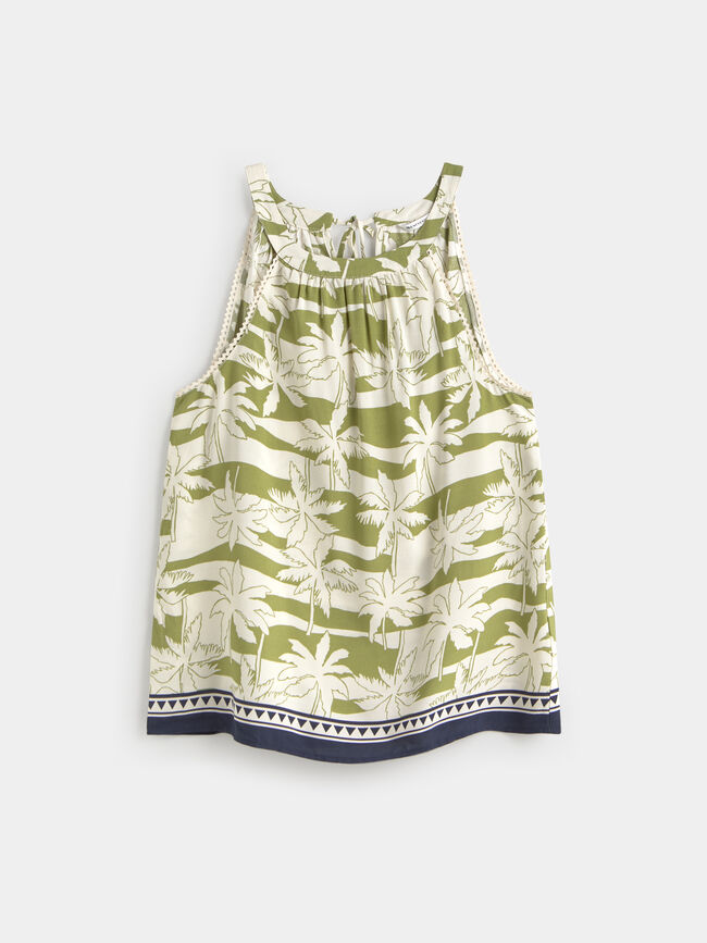 TOP HALTER ESTAMPADO Crudo