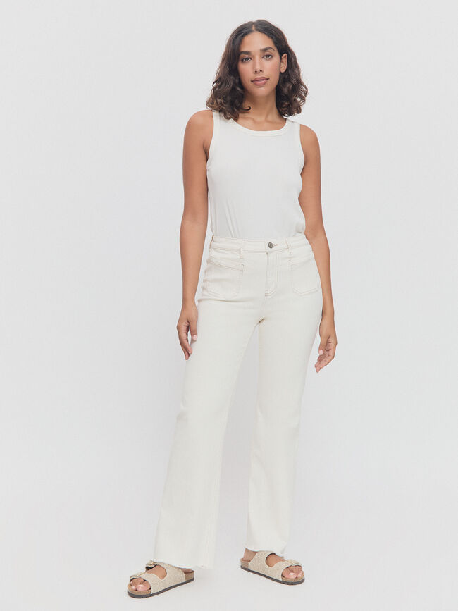 VAQUERO FLARE CROP Crudo