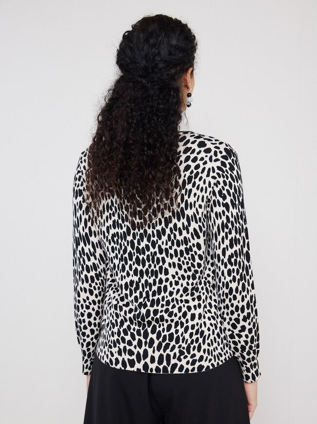 CARDIGAN ESTAMPADO Crudo