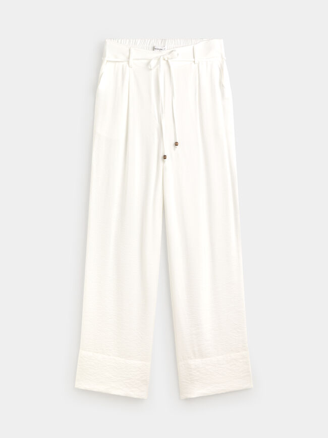 PANTAL&Oacute;N DETALLE BAJO Blanco Hueso