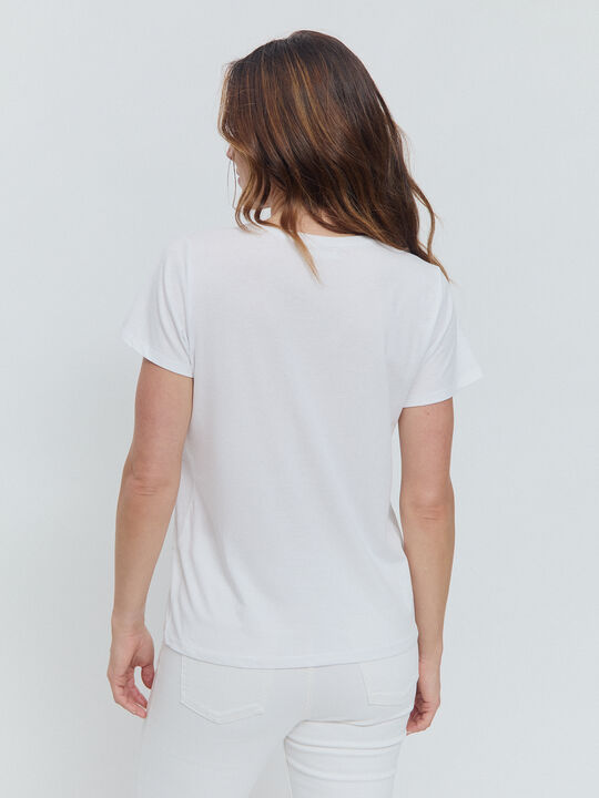 CAMISETA POSICIONAL BRILLANTE Blanco Optico image number null