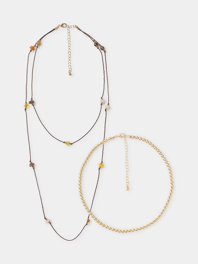 COLLAR TRES PIEDRAS Oro