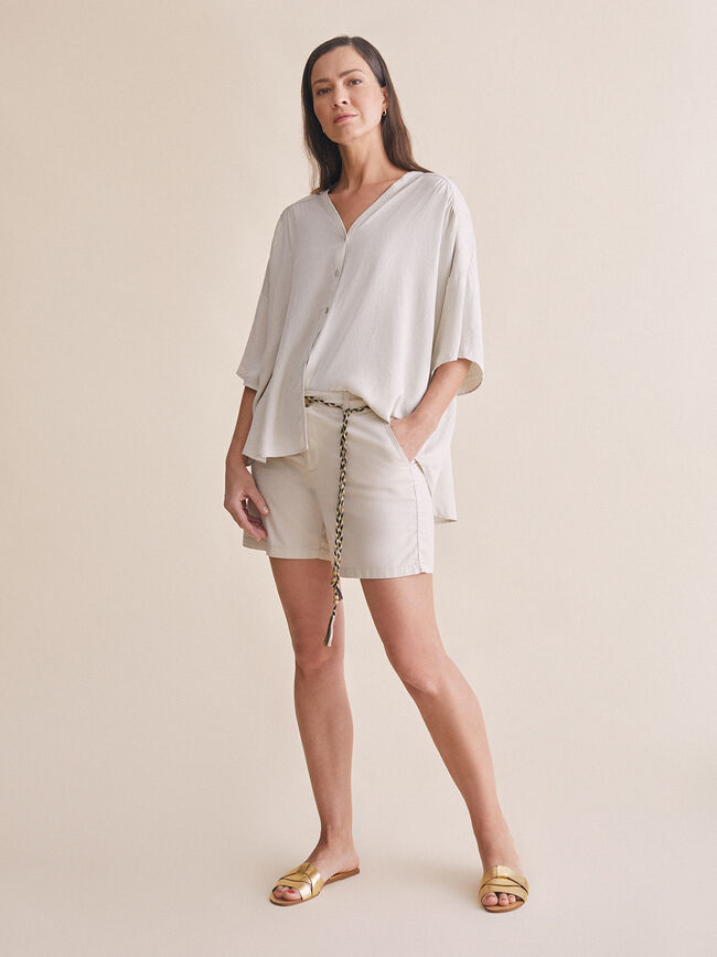 Blusa oversize botones Piedra