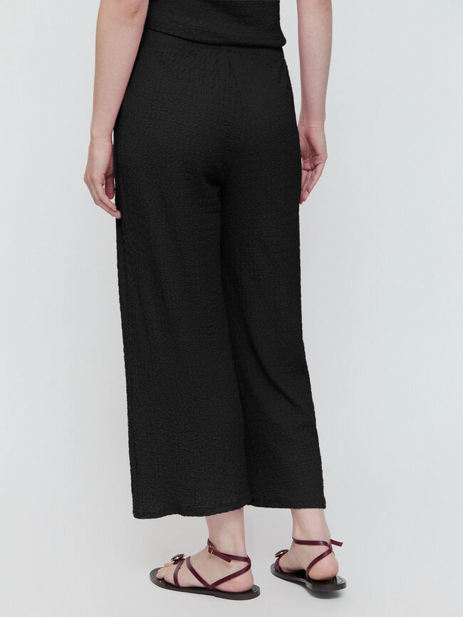 PANTALÓN EFECTO ARRUGADO Negro