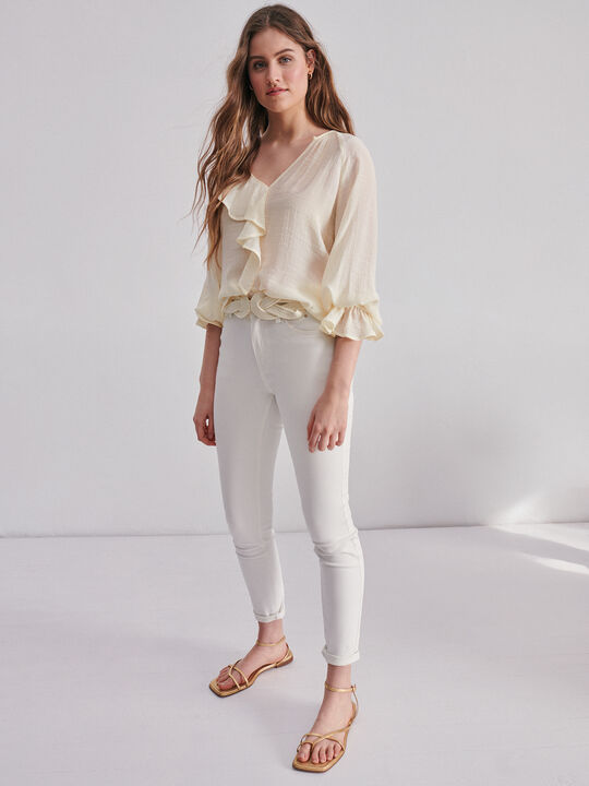 Blusa volante Blanco Optico image number null