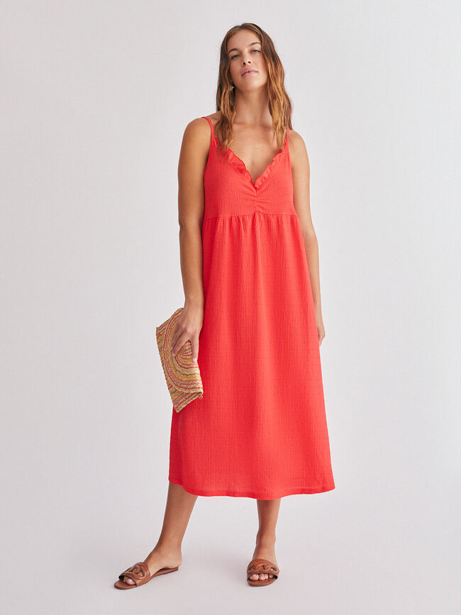 Vestido tirantes estructura Coral