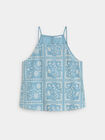 TOP BORDADO Azul Chambray