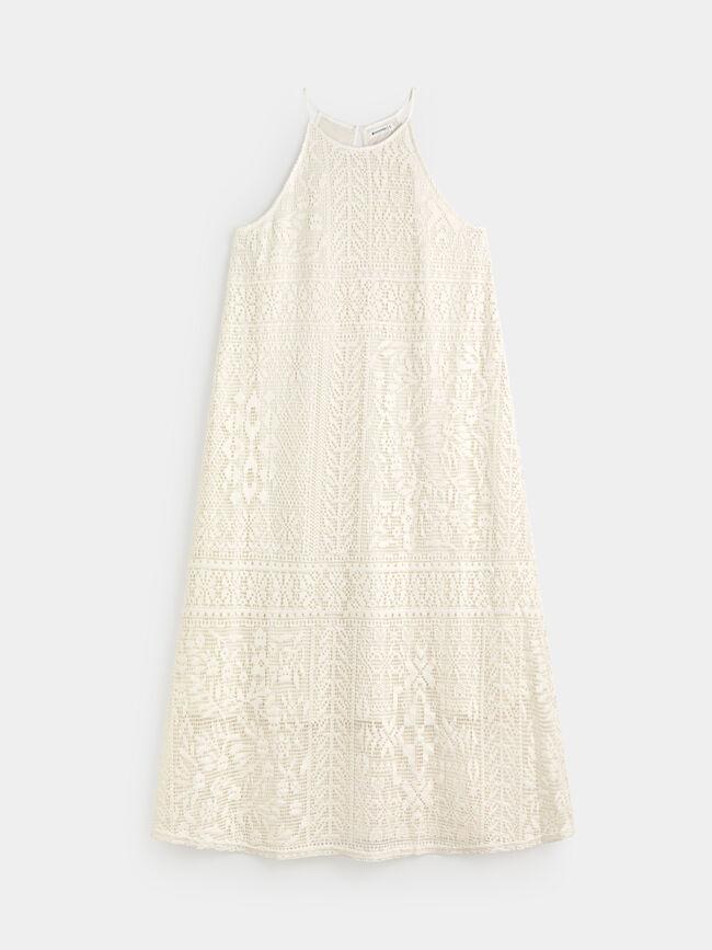 VESTIDO CROCHET Blanco Optico