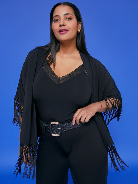 CHAQUETA FLECOS Negro image number null