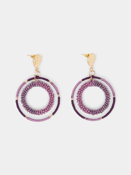 PENDIENTES AROS DOBLES Violeta image number null