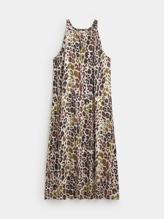 VESTIDO CUELLO HALTER Estampado 1 image number null