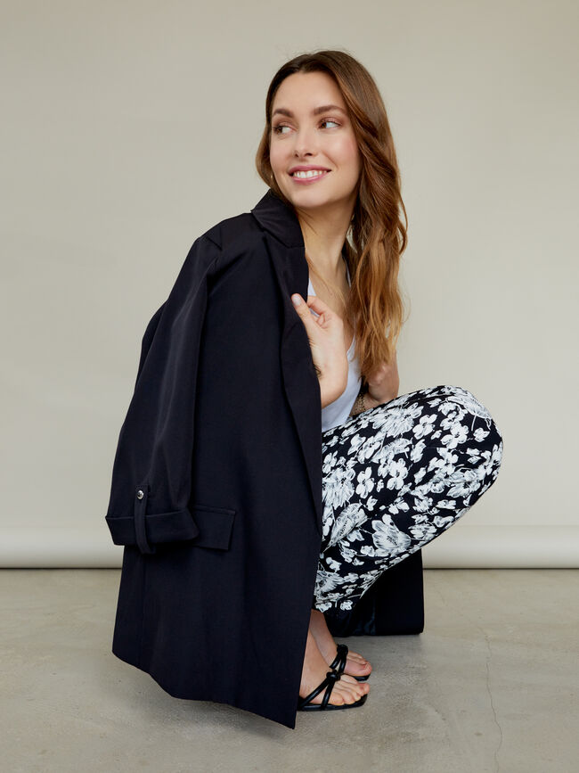 Pantalón cintura elástica Estampado 1