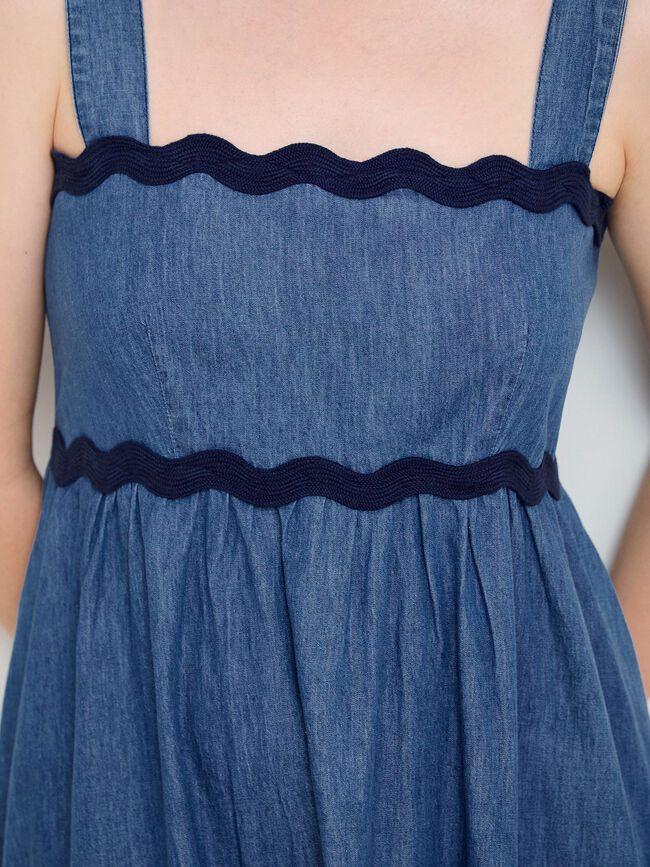 VESTIDO VAQUERO ONDULINA Mid blue
