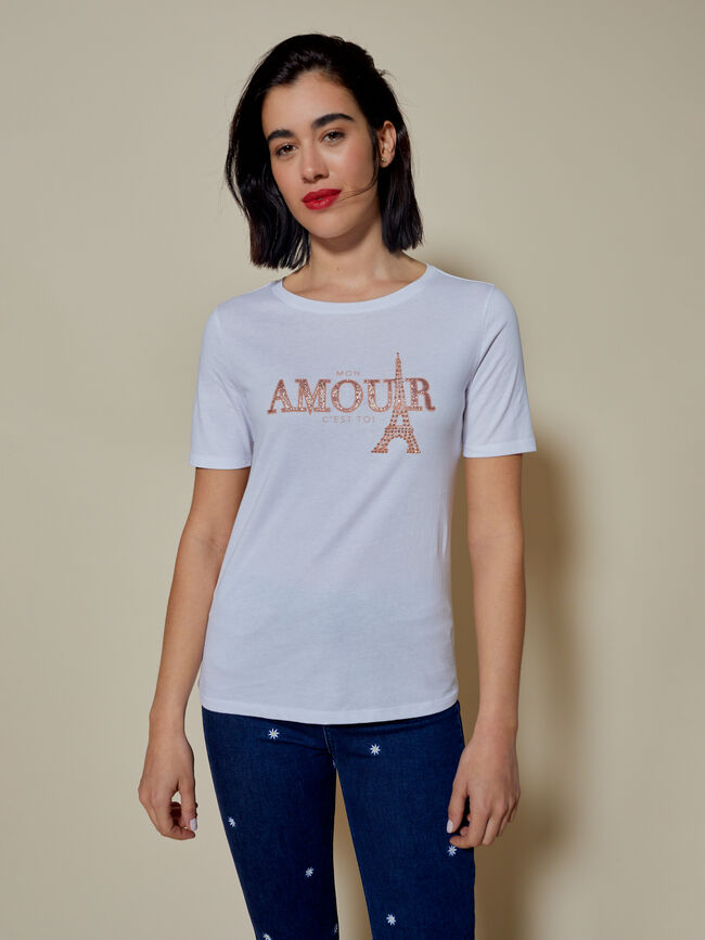 Camiseta estampada Blanco Optico