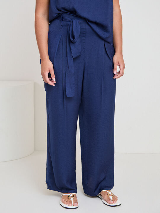 PANTALON SATINADO LAZADA Azul Noche image number null