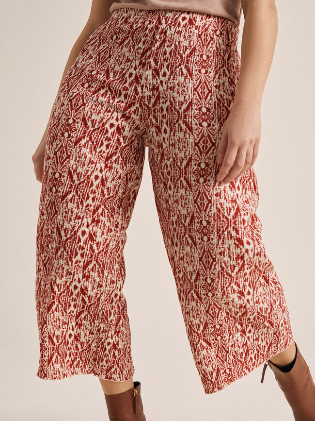 Pantalón culotte estampado Azafran 2